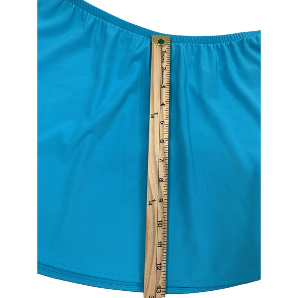 Sea‎ Waves Cover Wrap Skirt Womens Medium Turquoise Blue Swim Coverup Bottoms - Picture 10 of 10